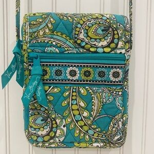 Vera‎ Bradley Peacock Hipster Crossbody Blue Green Small